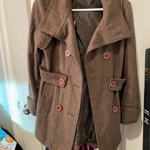 Brown pea coat